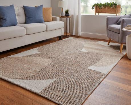 Feizy Pollock Plk8951F Brown/Tan/Ivory Rug.