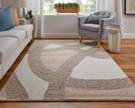 Feizy Pollock Plk8952F Brown/Tan/Ivory Rug.