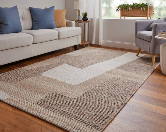 Feizy Pollock Plk8953F Brown/Tan/Ivory Rug.