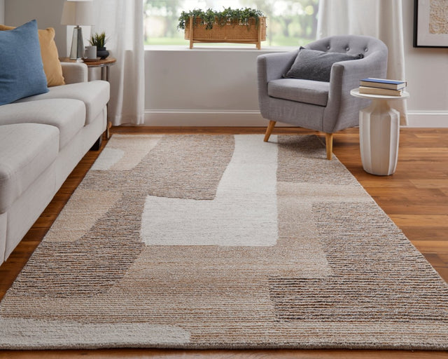 Feizy Pollock Plk8953F Brown/Tan/Ivory Rug.