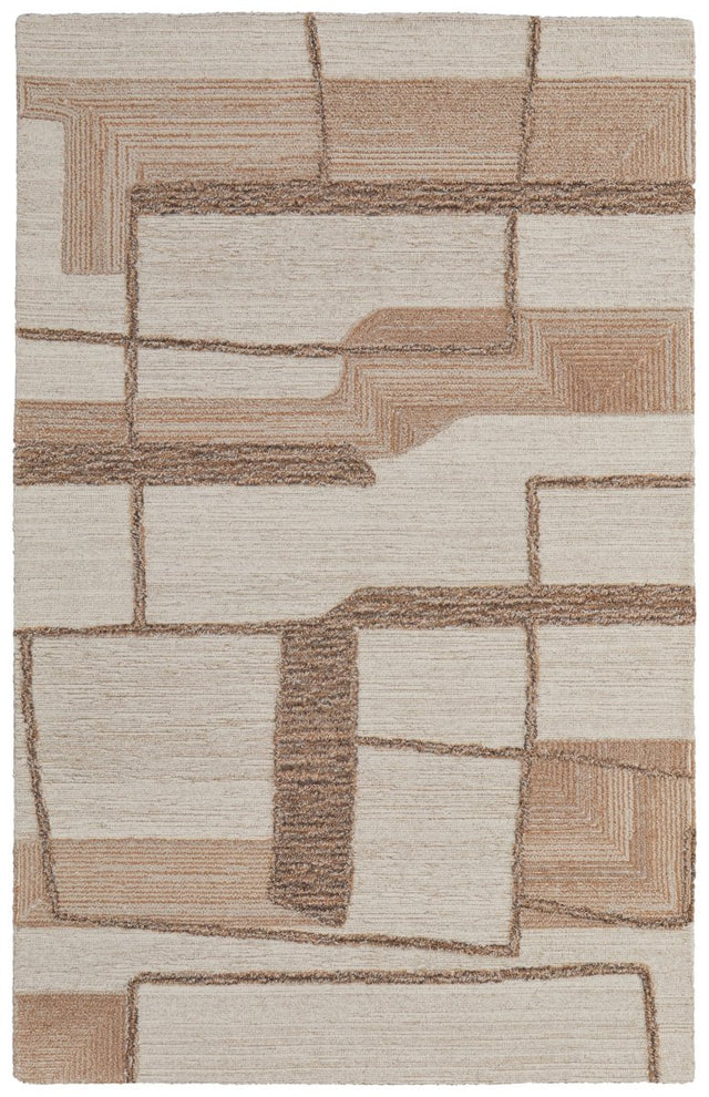 Feizy Pollock Plk8954F Ivory/Brown/Tan Rug.