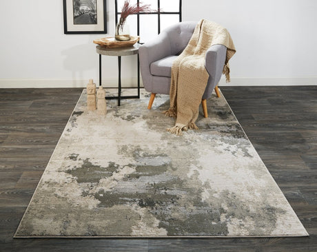 Feizy Prasad 3970F Ivory/Gray Rugs.