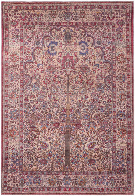 Feizy Rawlins Rln39Hlf Red/Tan/Pink Rug.