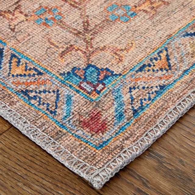 Feizy Rawlins Rln39Hpf Tan/Pink/Blue Rug.