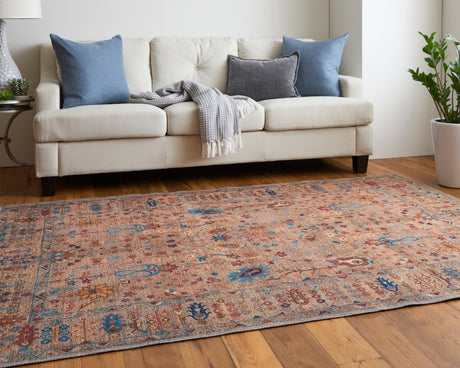 Feizy Rawlins Rln39Hpf Tan/Pink/Blue Rug.