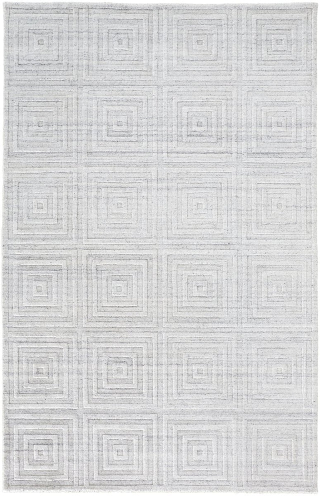 Feizy Redford 8670F White/Silver Rug.