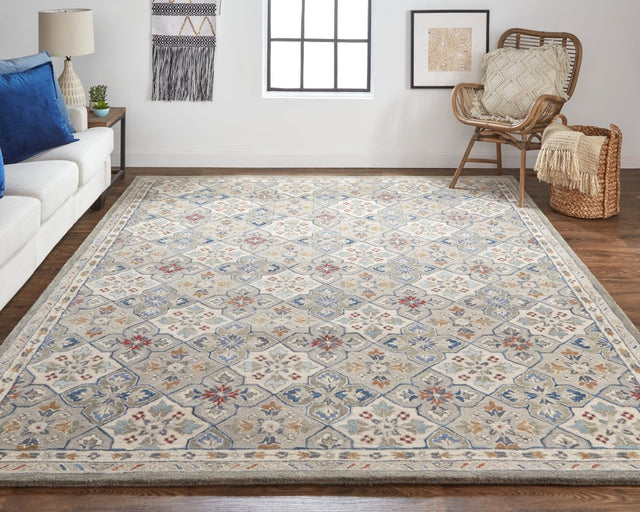 Feizy Rylan 8638F Gray/Multi Rug.