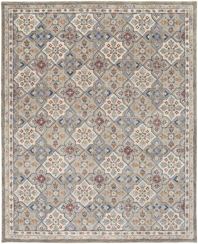 Feizy Rylan 8638F Gray/Multi Rug.