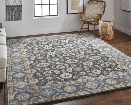 Feizy Rylan 8643F Charcoal Rug - Feizy - ryl8643fchl000p00