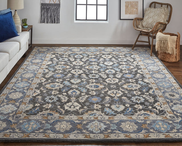 Feizy Rylan 8643F Charcoal Rug - Feizy - ryl8643fchl000p00