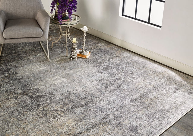 Feizy Sarrant 3964F Gray Rugs.