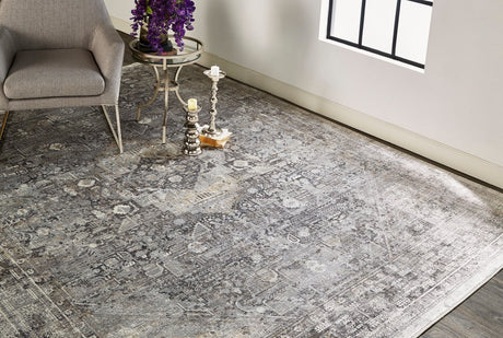 Feizy Sarrant 3966F Gray/Silver Rugs.