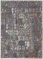 Feizy Thackery 39D1F Gray/Red Rugs.