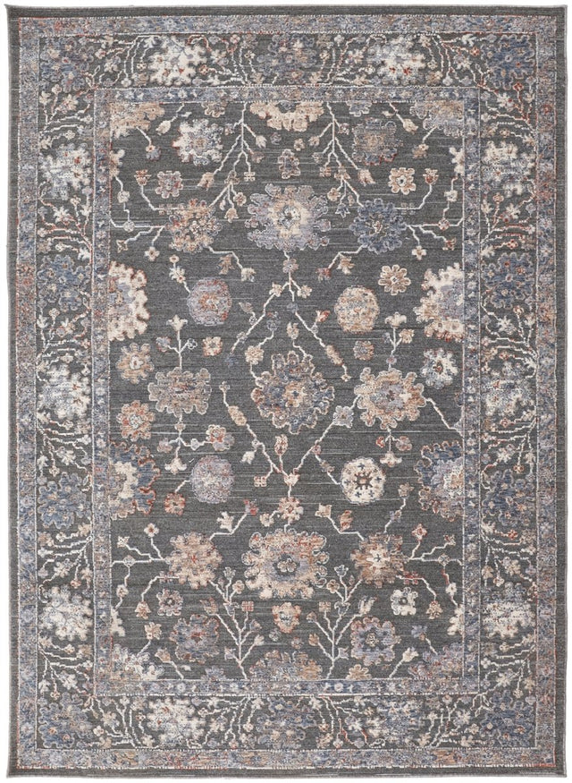 Feizy Thackery 39D2F Gray/Blue Rugs.