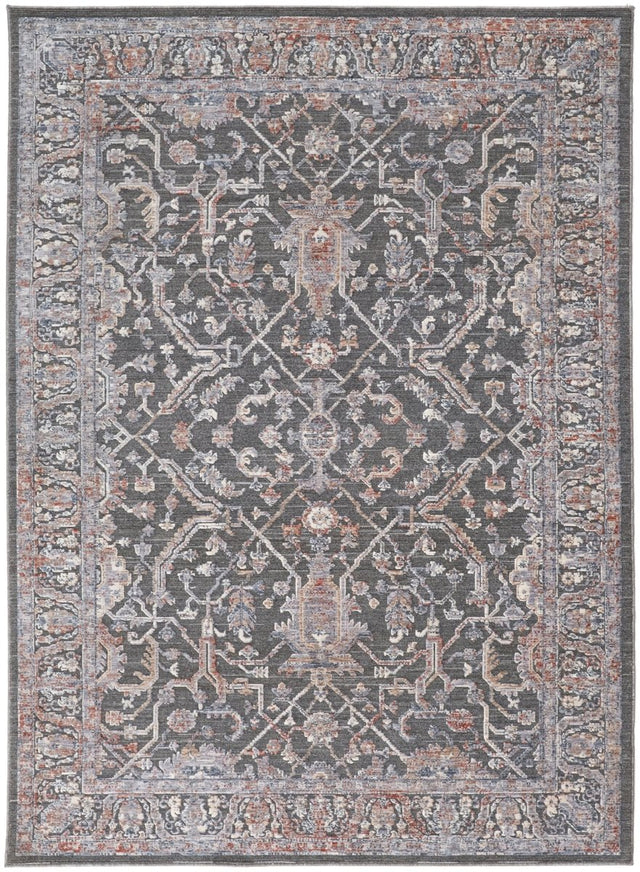 Feizy Thackery 39D3F Gray/Blue Rugs.