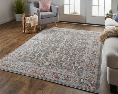 Feizy Thackery 39D3F Gray/Blue Rugs.