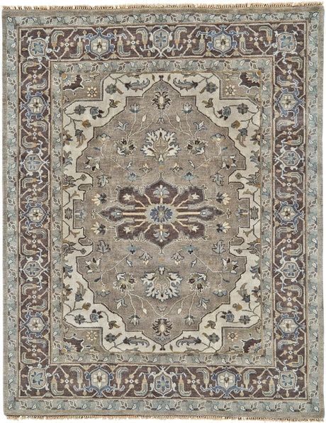 Feizy Ustad 6112F Gray/Blue Rugs.