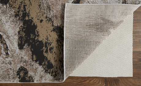 Feizy Vancouver 39Fgf Charcoal/Beige Rug.