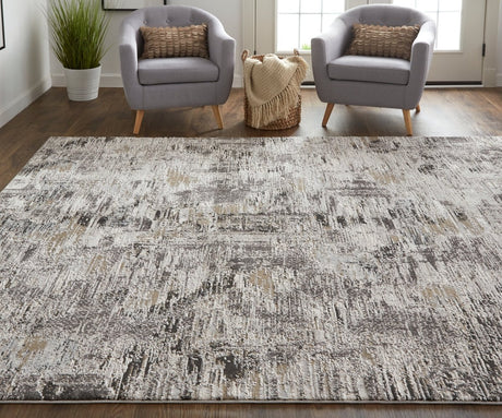 Feizy Vancouver 39Fhf Ivory/Charcoal Rug.