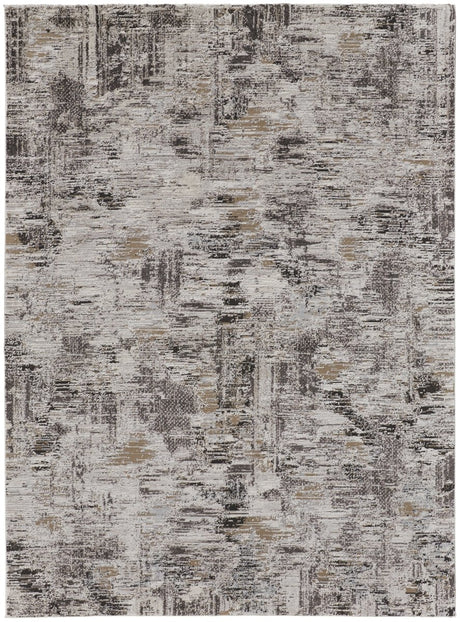 Feizy Vancouver 39Fhf Ivory/Charcoal Rug.