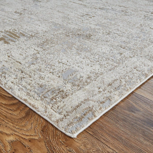 Feizy Vancouver 39Fhf Ivory/Gray Rug.