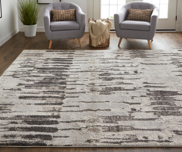 Feizy Vancouver 39Fif Gray/Charcoal Rug.