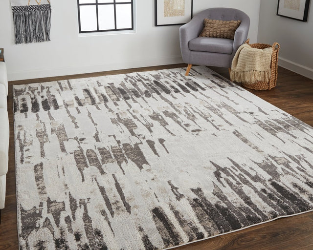 Feizy Vancouver 39Fif Gray/Charcoal Rug.