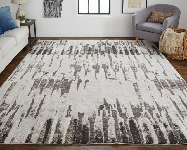 Feizy Vancouver 39Fif Gray/Charcoal Rug.