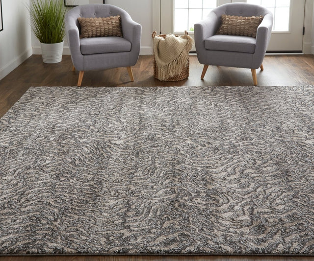 Feizy Vancouver 39Fjf Beige/Charcoal Rug.