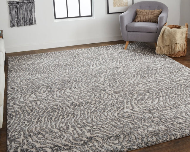 Feizy Vancouver 39Fjf Beige/Charcoal Rug.