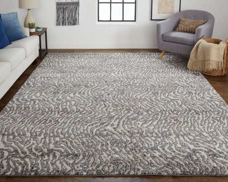 Feizy Vancouver 39Fjf Beige/Charcoal Rug.