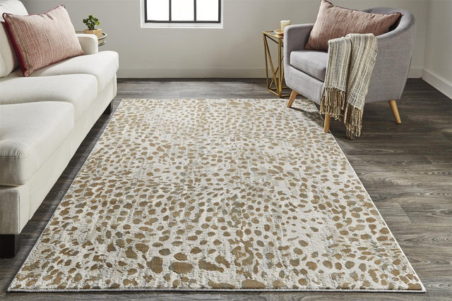 Feizy Waldor 3837F Brown/Ivory Rugs.