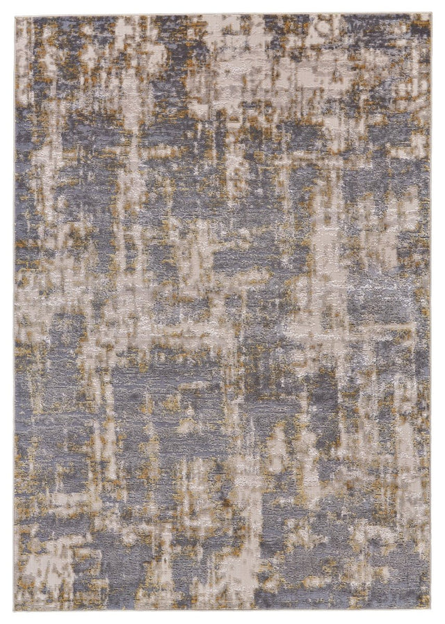 Feizy Waldor 3969F Gray/Gold Rugs.