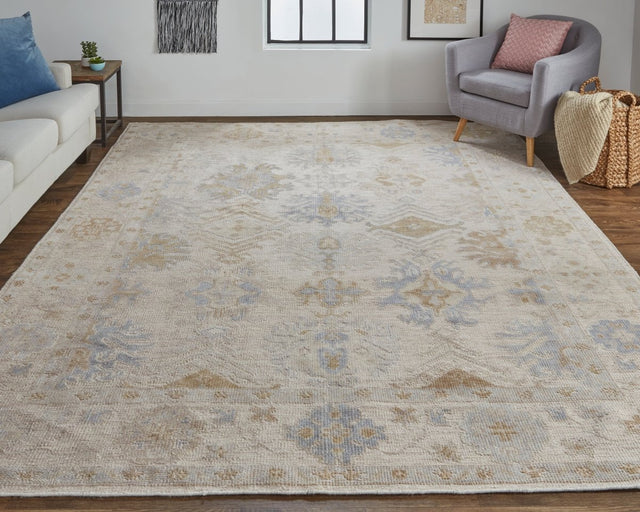 Feizy Wendover 6841F Tan/Blue Rugs.