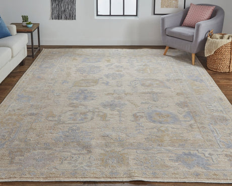 Feizy Wendover 6862F Tan/Blue Rugs.