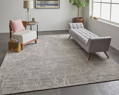 Feizy Whitton Wtn8890F Gray/Tan/Ivory Rug.