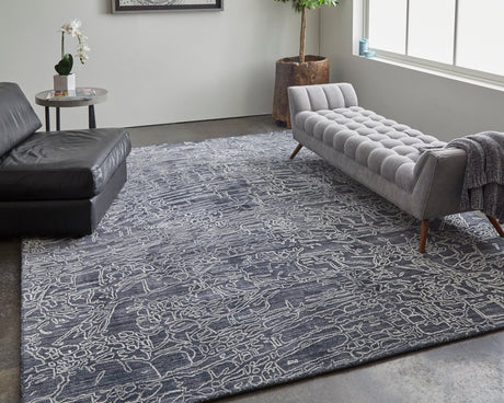 Feizy Whitton Wtn8891F Black/Gray/Ivory Rug.