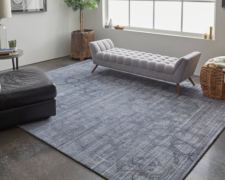 Feizy Whitton Wtn8892F Gray/Blue Rug.