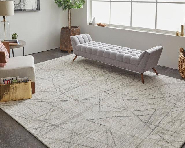 Feizy Whitton Wtn8894F Ivory/Gray Rug.