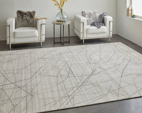 Feizy Whitton Wtn8894F Ivory/Gray Rug.