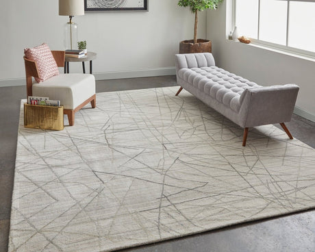 Feizy Whitton Wtn8894F Ivory/Gray Rug.