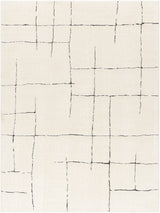 Surya Freud Feu-2300 Ivory, Black Rug.