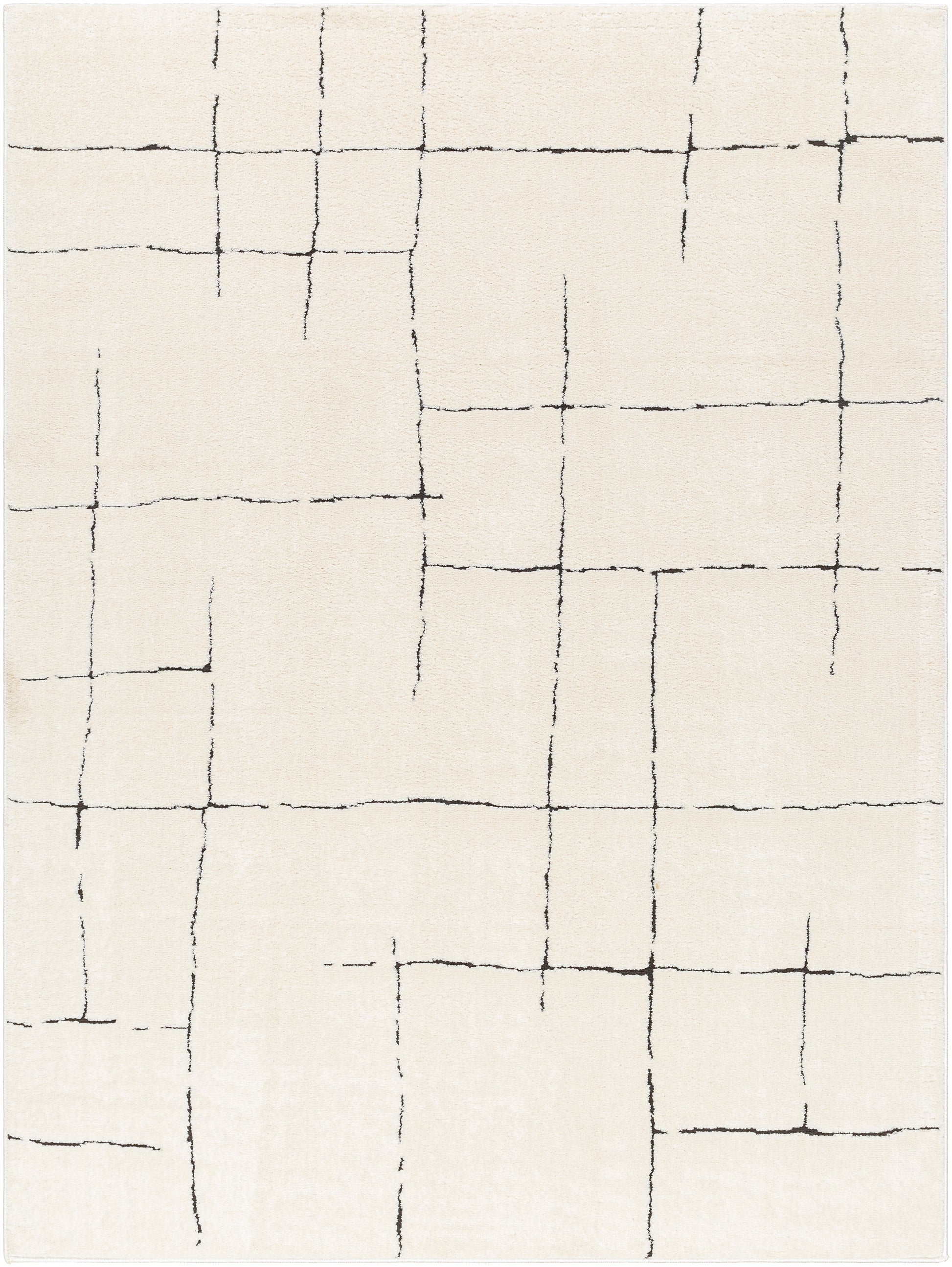 Surya Freud Feu-2300 Ivory, Black Area Rug