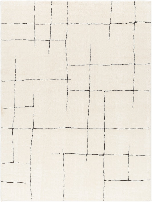 Surya Freud Feu-2300 Ivory, Black Area Rug