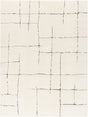 Surya Freud Feu-2300 Ivory, Black Rug.