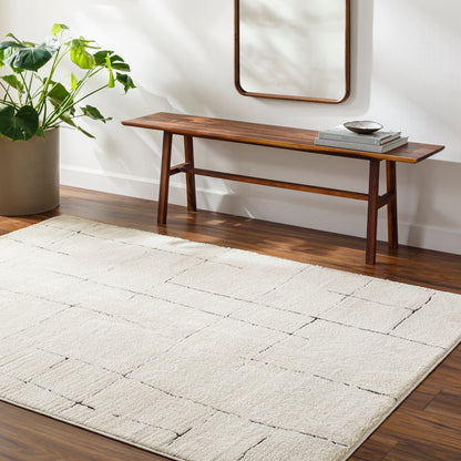 Surya Freud Feu-2300 Ivory, Black Area Rug