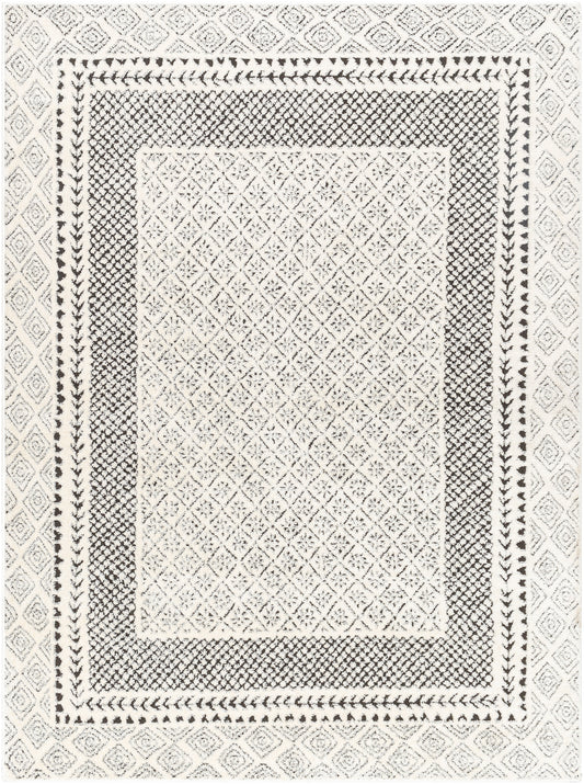 Surya Freud Feu-2301 Ivory, Black Area Rug