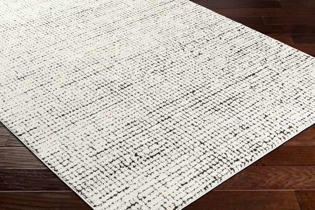 Surya Freud Feu-2305 Ivory, Black Rug.