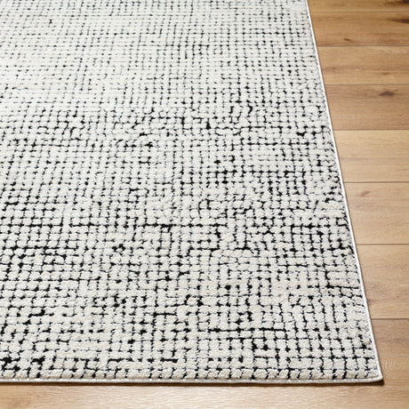 Surya Freud Feu-2305 Ivory, Black Rug.