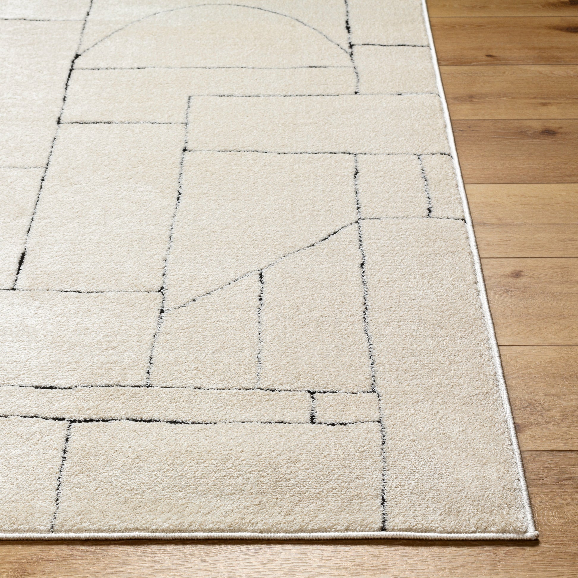 Surya Freud Feu-2307 Ivory, Black Area Rug